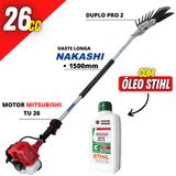 Mãozinha De Derriçar Café Nakashi Com Motor Mitsubishi Tu26 Á Gasolina 2 Tempos 26cc Potência Ideal Para Não Agredir Os Frutos + 01 Óleo Castrol Stih