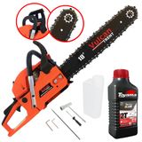 Motosserra Motorserra Profissional Vulcan Vsl550 Á Gasolina 2t 55cc 3hp Alta Performance, Potente E Robusta + Óleo Toyama 2t