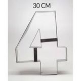 Aro Cortador Para Number Cake Número 4 - 30,5cm Inox