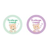 100 Adesivos Personalizados Chá Revelação Menino E Menina