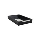 Bandeja Espelhada Retangular Preta 30x18cm
