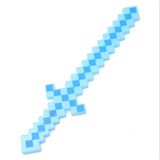 Brinquedo Espada Pixel Minecraft 58cm Som E Luz - Azul Nº17