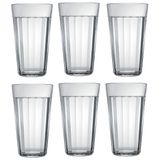 Jogo 6 Copo Americano Em Vidro Long Drink 450ml Nadir