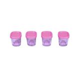 Potes Vidro Armazenamento Leite Rosa - Clingo 4 Unid. 150ml