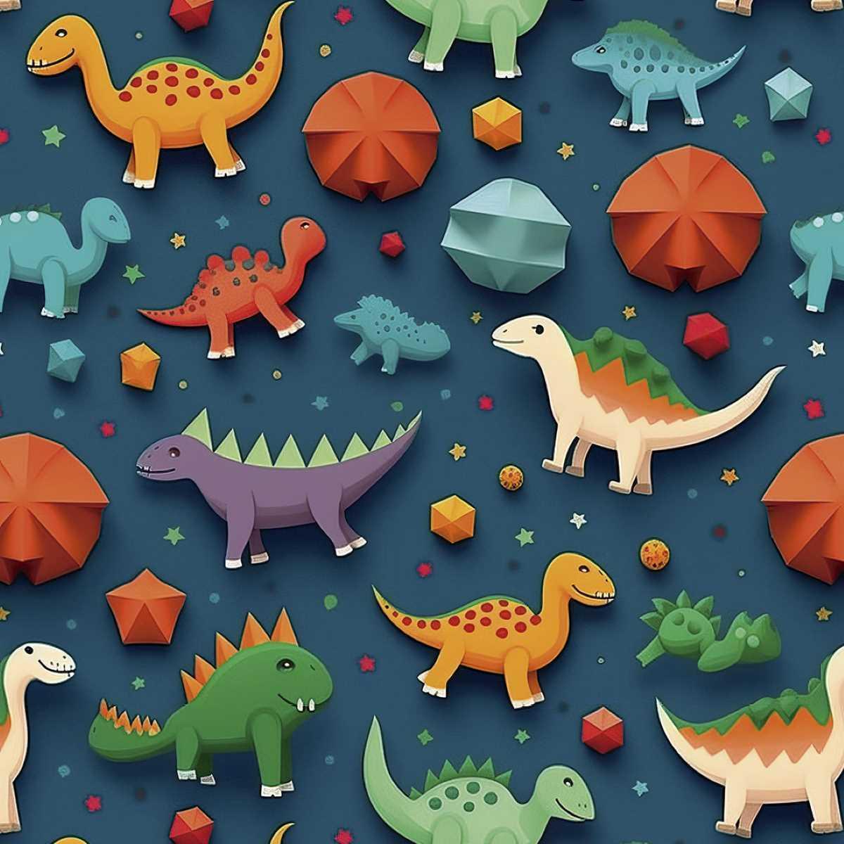 Papel De Parede Infantil Dinossauro Quarto Menino Vinil 6m