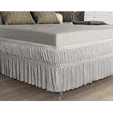 Saia Para Cama Box Malha Queen Size Branco Adomes