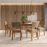 Conjunto Para Sala De Jantar Com Mesa Petra E 6 Cadeiras  Fendi