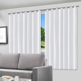 Cortina Blackout Branco - 280x240cm - Com Alça Para Varão