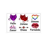 Cartela 6 Desenhos Tatoo Temporária Declaração Amor Nome
