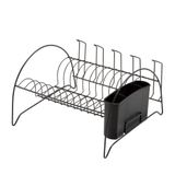 Escorredor Fan Com Porta Copos E Talheres Black