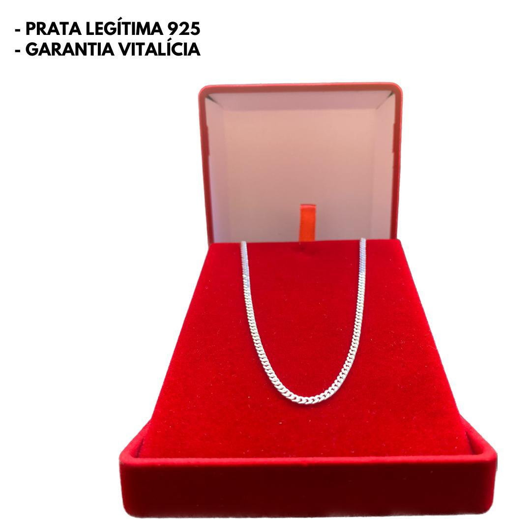 Prata  925 Correntinha Masculina 925 Grumet 2mm