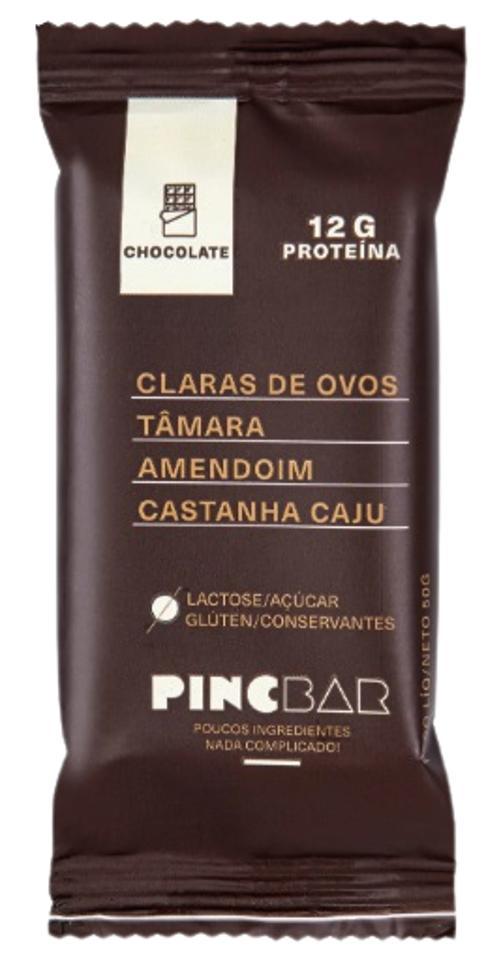 Barra De Proteína Chocolate Sem Açúcar Pincbar 50g