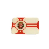 Adesivo Resinado Da Bandeira Da Cidade De São Paulo 9x6 Cm