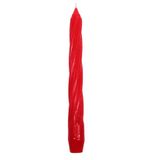 Kit Com 10 Velas Castiçal Espiral Vermelho - Velitas 20cm