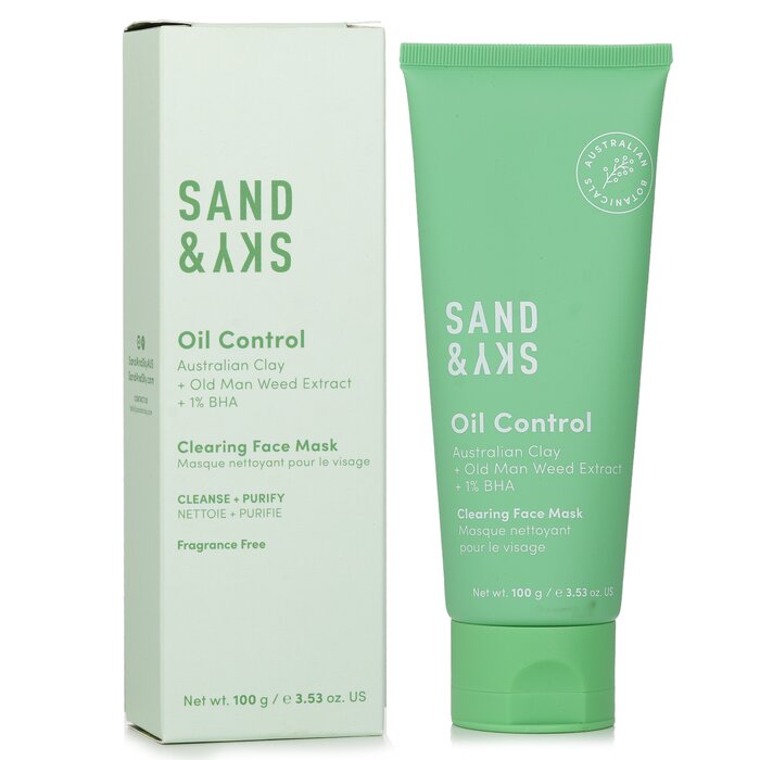 Máscara Facial Sand &amp; Sky Oil Control Clearing Para Pele Oleosa