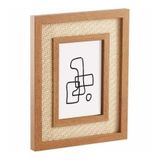 Porta-retrato Em Mdf Com Rattan 10x15