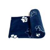 Manta Pet Cobertor Soft Azul Marinho Tam M Para Cães E Gatos