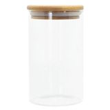 Pote De Vidro Porta Mantimento Tampa De Bambu 800ml Vika Bor