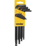 Jogo Chave Allen Com 12 Peças 1/16 A 3/8 Abaulada - Vonder