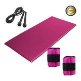 Kit Para Treino Funcional Colchonete + Corda+ Caneleira 5kg