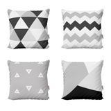 Capas De Almofadas Preto E Branco Decorativas Para Sofá 40cm