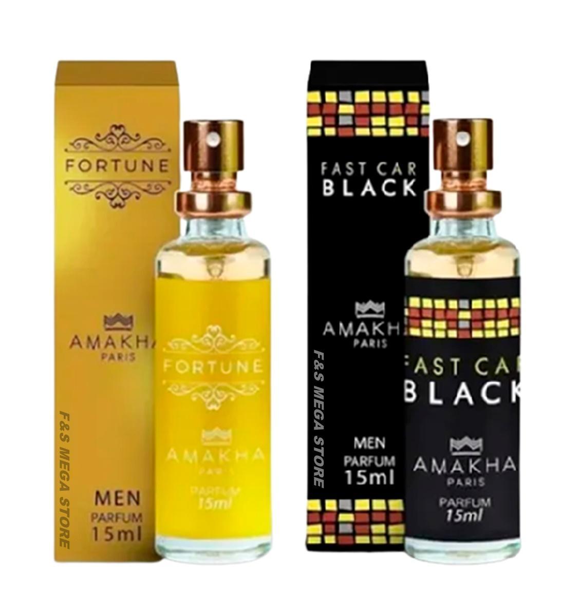 Kit 2 Perfume Masculino Fortune Fast Car Amakha Paris Bolso Carrefour 8695