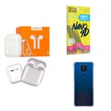 Kit Fone Sem Fio + Capinha Motorola E7 Plus + Película 9d