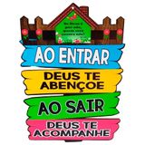 Placa Casa Ativa De Parede Green Deus Te Abençoe E Acompanhe