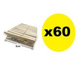 60 Unidades Prendedor De Roupa Gigante De Madeira 9cm