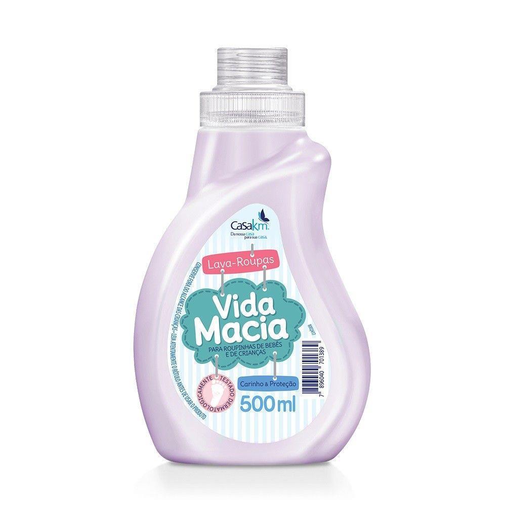 Lava-roupas Líquido Carinho E Proteção - Vida Macia 500 Ml