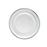 Prato Refeição Borda Prata 5un De 26cm- Resistente