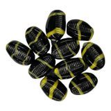 Kit Com 10 Firmas De Búzios 22 Mm Preto Amarelo Murano Guias