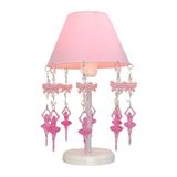 Luminária Artesanal Rosa Bebê - 30cm - Quarto Bebê