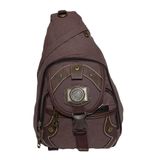 Mochila Transversal Esportiva Lona Marrom