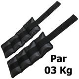 Tornozeleira Caneleira De Peso Perna Par 3kg Profissional