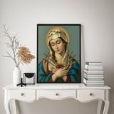 Quadro Decorativo Nossa Senhora Das Dores 24x18cm - Vidro