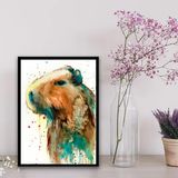 Quadro Decorativo Capivara Aquarela 45x34cm Preta