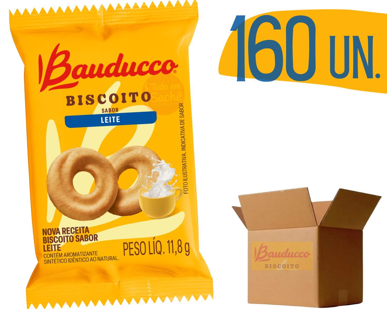 Biscoito Bauducco Leite - 160 Sachês | Crocante