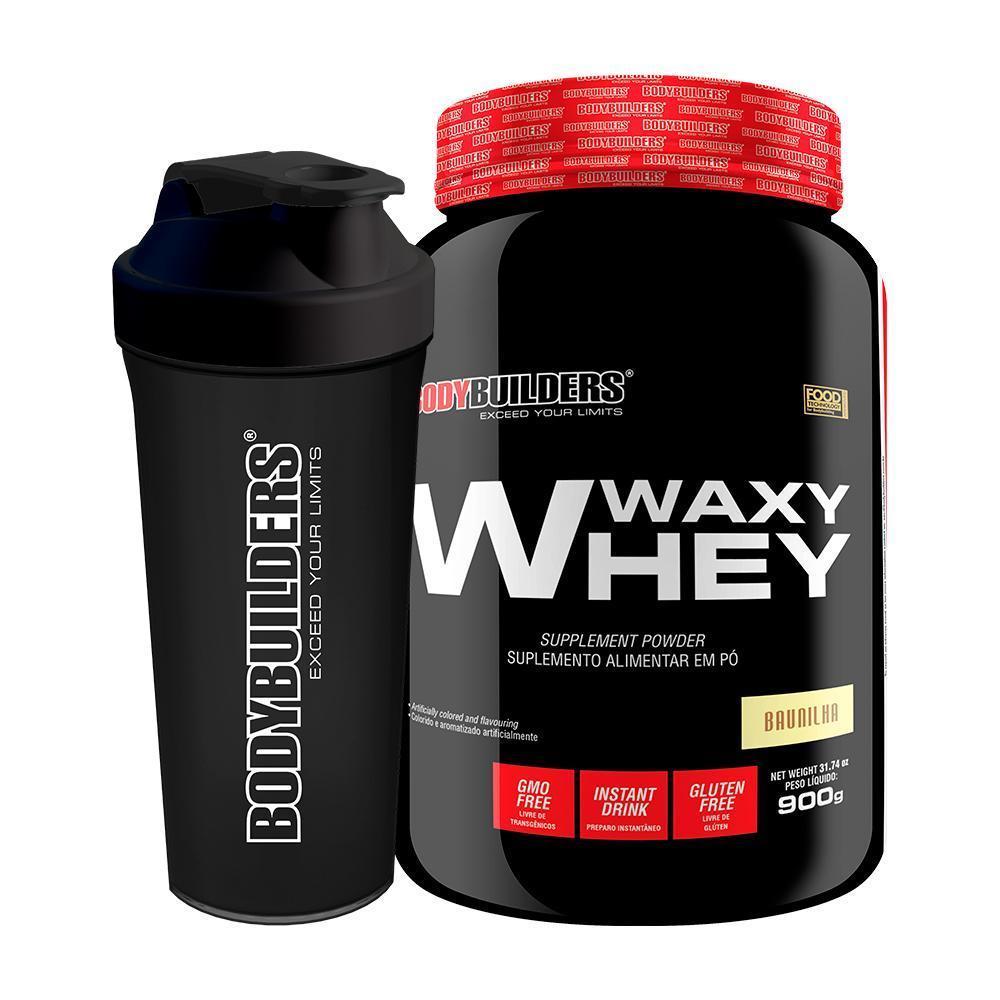 Kit Whey Protein Waxy Whey 900g Sabor Baunilha+ Coqueteleira