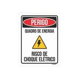 Placa Perigo Quadro Energia Risco Choque 18x23