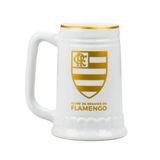 Caneca Branca Porcelana 500ml - Flamengo