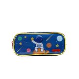 Estojo Astronauta Azul 5x10x23cm - 100g (poliéster/pvc)