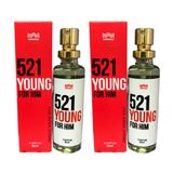 Kit 2 Perfume Masculino 521 Young For Him Amakha Paris 15ml