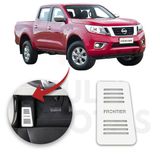 Descanso De Pé Nissan Frontier 2017 A 2022 Aço Inox Prata