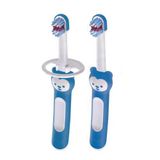 Escova De Dente Mam Baby`s Brush Azul (2 Unidades) 6m+