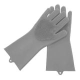 Luva Silicone Lava Louça Anti-térmica Cinza