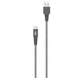 Cabo Tipo Usb-c 1,5 Metros Nylon Preto E Branco I2go Plus