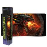 Mouse Pad Gamer Gigante Exbom Mp-9040a Dragão De Fogo