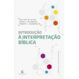 Livro Introdução À Interpretação Bíblica
