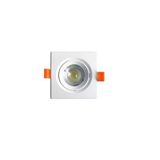 Spot Super Led 3w Lampada Quadrada - 2700k Branco Quente